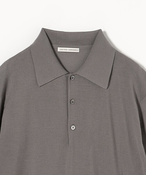 UNITED ARROWS（ユナイテッドアローズ）の「ウール ハイゲージ ニットポロシャツ（ポロシャツ・メンズ・ライトピンク/オフホワイト/モカ/ネイビー・XL/L/M/S）」の22枚目の写真