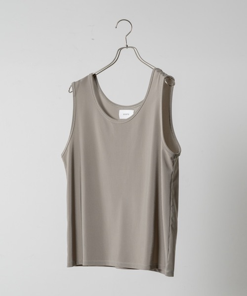 soerte　トリコットピケプリーツタンクトップ　2 TRICOT PIQUE SLEEVELESS PLEATS TANKTOPS / トリコットピケ