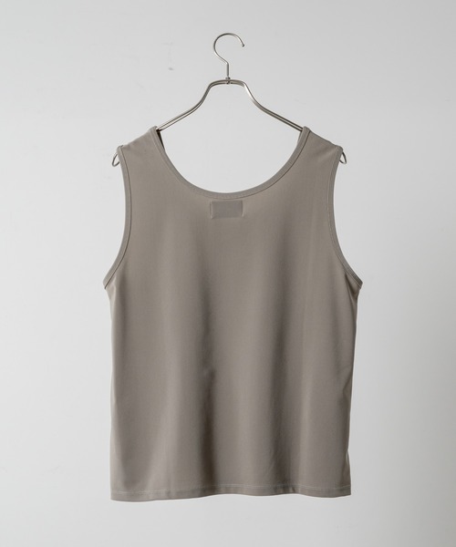 soerte　トリコットピケプリーツタンクトップ　2 TRICOT PIQUE SLEEVELESS PLEATS TANKTOPS / トリコットピケ