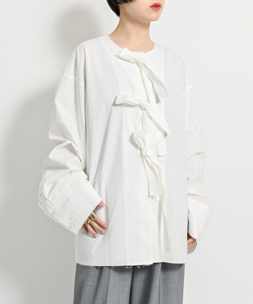 CITYSHOP FRONT RIBBON ブラウス CITYSHOP（シティーショップ）の「FRONT RIBBON ブラウス