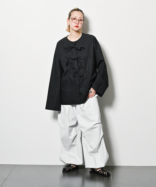 CITYSHOP FRONT RIBBON ブラウス CITYSHOP（シティーショップ）の「FRONT RIBBON ブラウス