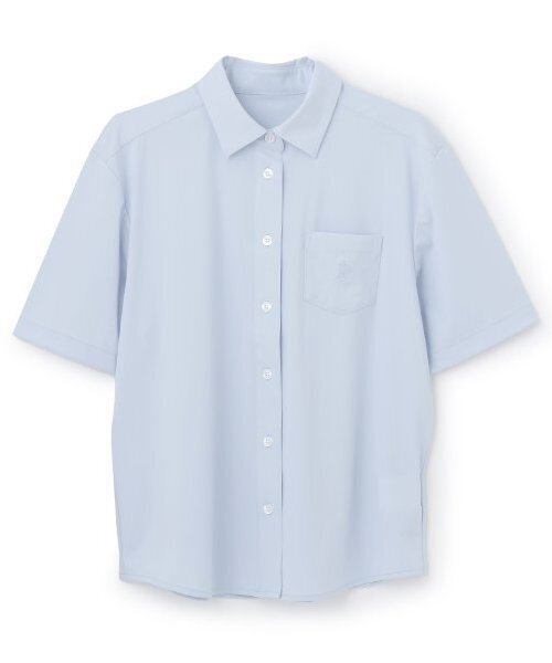 pom ponette junior（ポンポネットジュニア）の「*【UVカット】角衿カットシャツ（シャツ/ブラウス・キッズ・サックスブルー/ホワイト・LL(165cm)/L:160cm/M:150cm/S:140cm）」の2枚目の写真