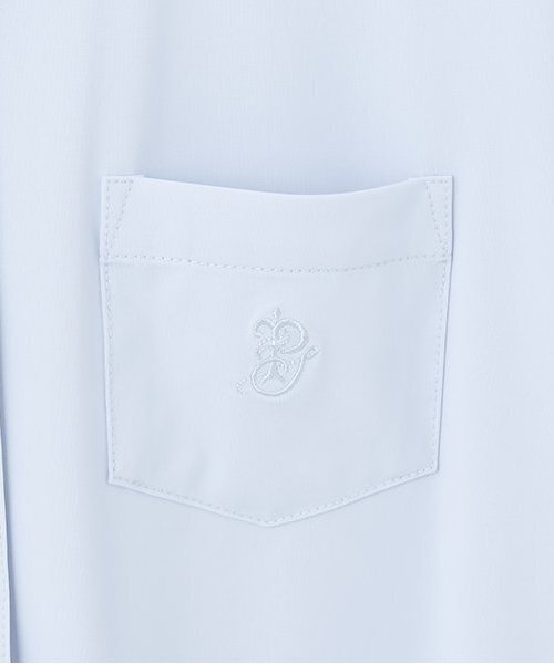 pom ponette junior（ポンポネットジュニア）の「*【UVカット】角衿カットシャツ（シャツ/ブラウス・キッズ・サックスブルー/ホワイト・LL(165cm)/L:160cm/M:150cm/S:140cm）」の8枚目の写真