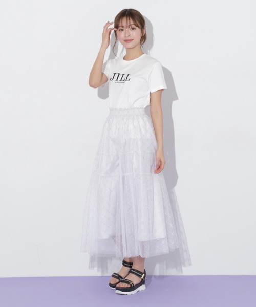JILL by JILL STUART（ジルバイジルスチュアート）の「◇ラメチュールティアードスカート（スカート・レディース・ライトグリーン/ホワイト/グレー・FREE）」の15枚目の写真