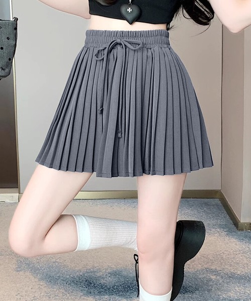 HOOK(フック)の「【HOOK】for girls ウエストリボンプリーツスカート(スカート・レディース・ピンク/ベージュ/グレー/ブラック・SMALL/MEDIUM/LARGE)」の22枚目の写真