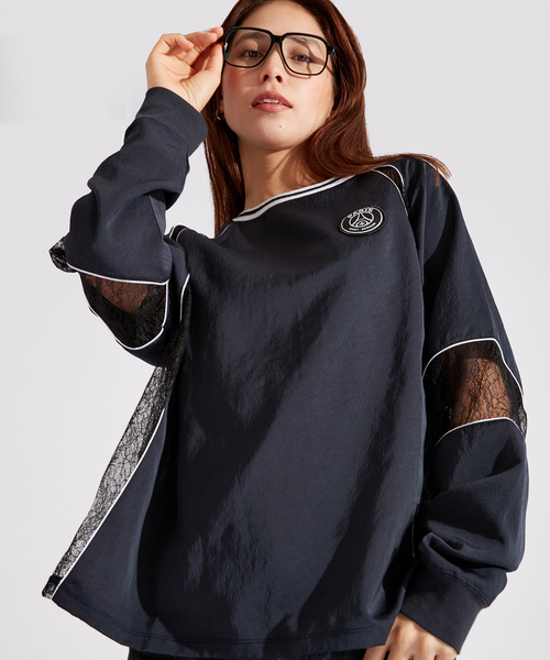 Paris Saint-Germain / パリ・サン＝ジェルマン】SATINxLACE GAME TOPS
