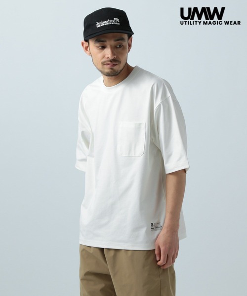 BAYFLOW（ベイフロー）の「【吸水速乾】UMWテック半袖Tシャツ（Tシャツ/カットソー・メンズ・ブラック/オフホワイト/グレー・MEDIUM/LARGE）」の2枚目の写真