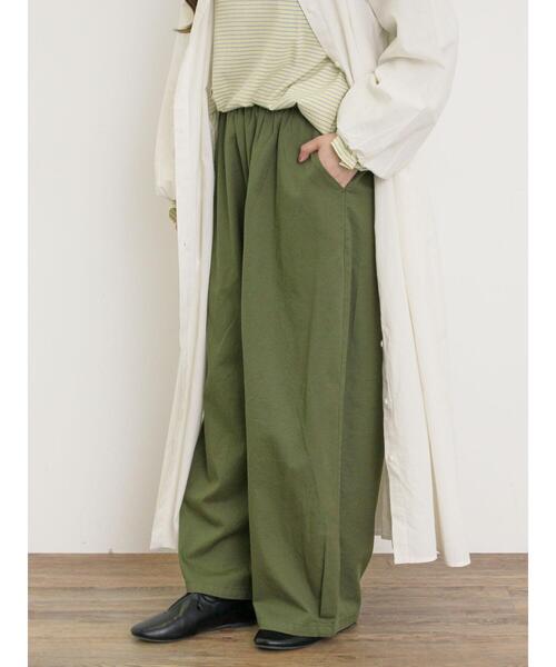Samansa Mos2（サマンサ モスモス）の「裾タックパンツ（その他パンツ・レディース・カーキ/ネイビー/ベージュ・F）」の14枚目の写真