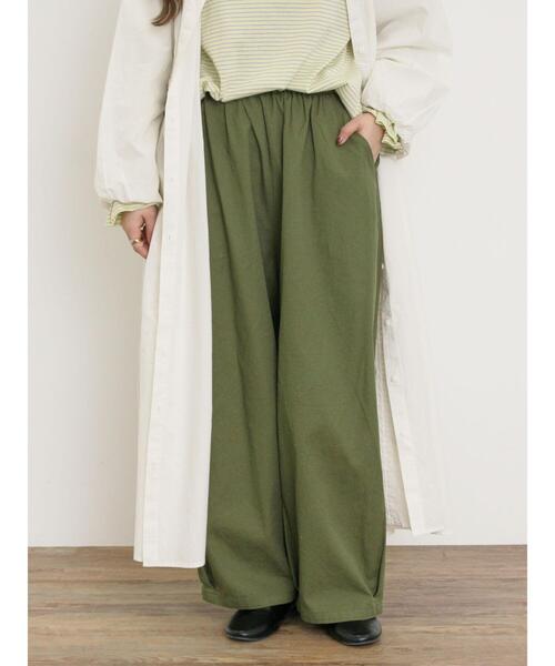 Samansa Mos2（サマンサ モスモス）の「裾タックパンツ（その他パンツ・レディース・カーキ/ネイビー/ベージュ・F）」の15枚目の写真