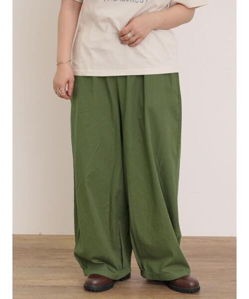 Samansa Mos2（サマンサ モスモス）の「裾タックパンツ（その他パンツ・レディース・カーキ/ネイビー/ベージュ・F）」の19枚目の写真