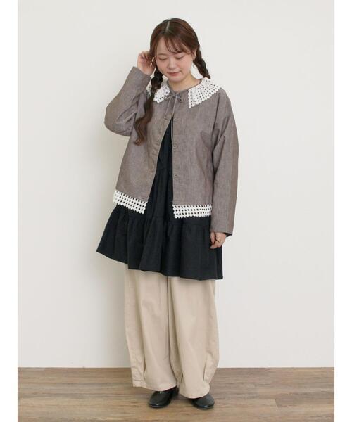 ぷー★新品★サマンサモスモス★シンプル＊ゆったり＊ツイルタックパンツ Samansa Mos2（サマンサ モスモス）の「【接触冷感・抗菌防臭