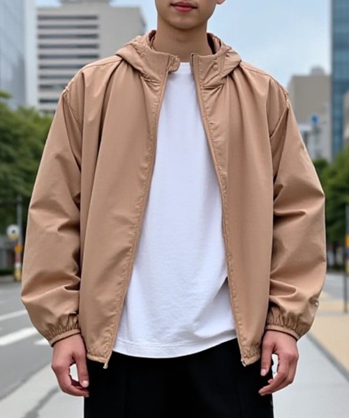 セール】【LIFEMAX】リサイクルタフタ フーデッドジャケット パーカー