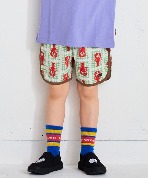 MARKEY'S（マーキーズ）の「【吸水速乾】サーマルメッシュ総柄ショートパンツ（その他パンツ・キッズ・ブルー/チャコール/レッド/グリーン・80/90/95/100/110/120/130/140/150）」の4枚目の写真