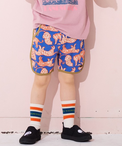 MARKEY'S（マーキーズ）の「【吸水速乾】サーマルメッシュ総柄ショートパンツ（その他パンツ・キッズ・ブルー/チャコール/レッド/グリーン・80/90/95/100/110/120/130/140/150）」の3枚目の写真