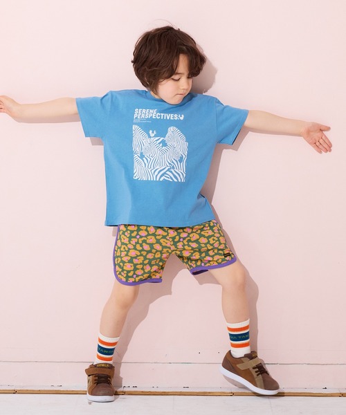 MARKEY'S（マーキーズ）の「【吸水速乾】サーマルメッシュ総柄ショートパンツ（その他パンツ・キッズ・ブルー/チャコール/レッド/グリーン・80/90/95/100/110/120/130/140/150）」の9枚目の写真