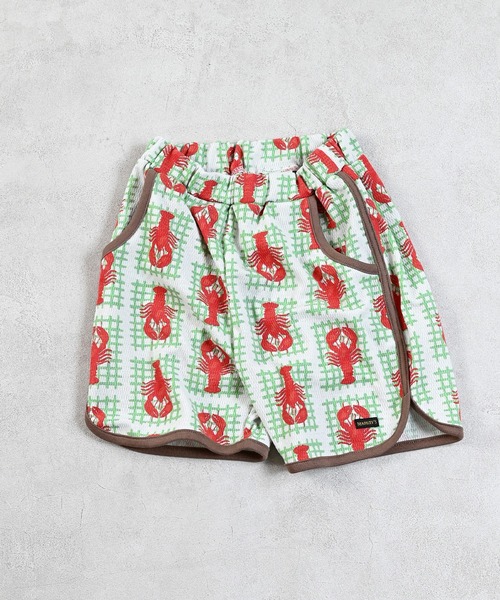 MARKEY'S（マーキーズ）の「【吸水速乾】サーマルメッシュ総柄ショートパンツ（その他パンツ・キッズ・ブルー/チャコール/レッド/グリーン・80/90/95/100/110/120/130/140/150）」の14枚目の写真