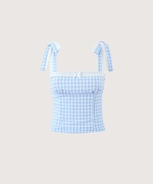 LA POMME petit(|~Ev`)Sweet Ribbon Check Cami(L~\[)