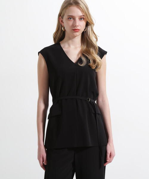 PINKY&DIANNE（ピンキーアンドダイアン）の「◆２WAYストレッチバックシアーブラウス（シャツ/ブラウス・レディース・ベージュ/ブラック・38）」の19枚目の写真