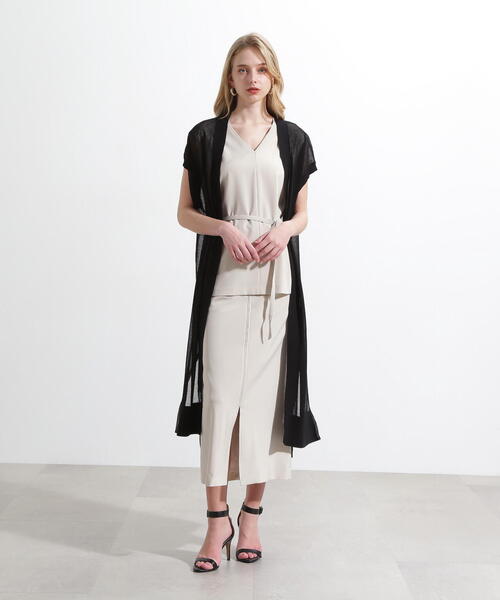 PINKY&DIANNE（ピンキーアンドダイアン）の「◆２WAYストレッチバックシアーブラウス（シャツ/ブラウス・レディース・ベージュ/ブラック・38）」の15枚目の写真