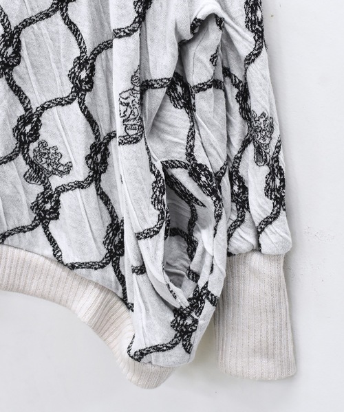 bedsidedrama（ベットサイドドラマ）の「Origin Jacquard Pullover（ニット/セーター・レディース・ブラック/ブラック系/ホワイト・1/2）」の16枚目の写真