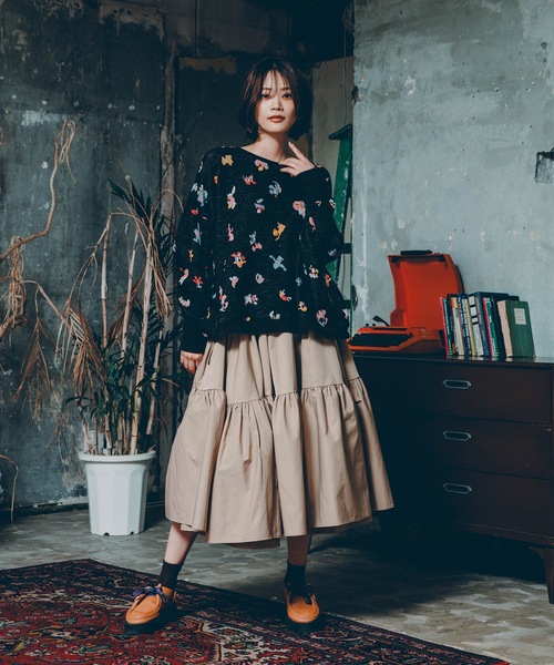 bedsidedrama（ベットサイドドラマ）の「Origin Jacquard Pullover（ニット/セーター・レディース・ブラック/ブラック系/ホワイト・1/2）」の19枚目の写真