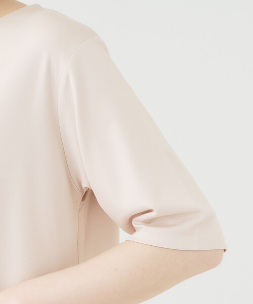 SHOO・LA・RUE(シューラルー)の「【ひんやり/UV】インせず着られる とろみペプラム5分袖トップス(Tシャツ/カットソー・レディース・ホワイト/ブラック/ライトベージュ・01/02/03/04)」の20枚目の写真