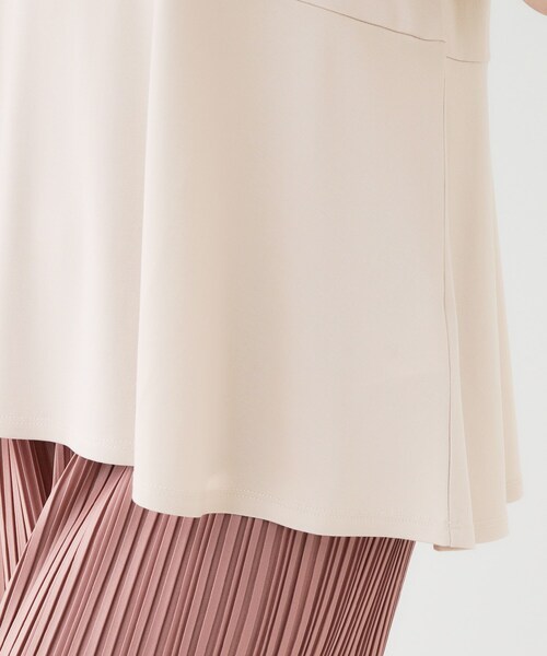 SHOO・LA・RUE(シューラルー)の「【ひんやり/UV】インせず着られる とろみペプラム5分袖トップス(Tシャツ/カットソー・レディース・ホワイト/ブラック/ライトベージュ・01/02/03/04)」の21枚目の写真