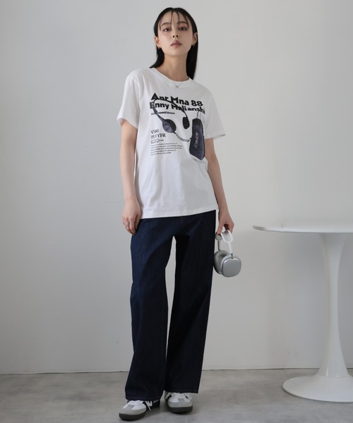 Ulysses(ユリシス)の「ロゴプリントTシャツ(Tシャツ/カットソー・レディース・ダークグレー/ホワイト/ライトグレー・F)」の4枚目の写真