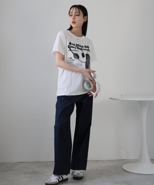 Ulysses(ユリシス)の「ロゴプリントTシャツ(Tシャツ/カットソー・レディース・ダークグレー/ホワイト/ライトグレー・F)」の5枚目の写真