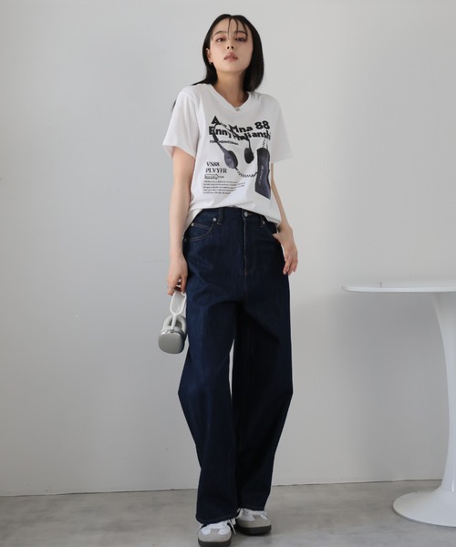 Ulysses(ユリシス)の「ロゴプリントTシャツ(Tシャツ/カットソー・レディース・ダークグレー/ホワイト/ライトグレー・F)」の13枚目の写真
