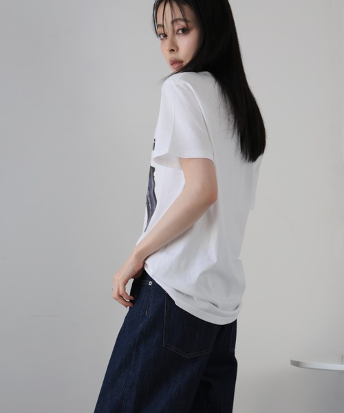 Ulysses(ユリシス)の「ロゴプリントTシャツ(Tシャツ/カットソー・レディース・ダークグレー/ホワイト/ライトグレー・F)」の14枚目の写真