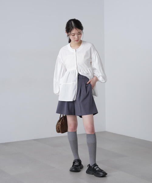 FREE'S MART(フリーズマート)の「◆ベルト付きダブルタックショートパンツ(その他パンツ・レディース・グレー/ブラック・SMALL/MEDIUM)」の13枚目の写真