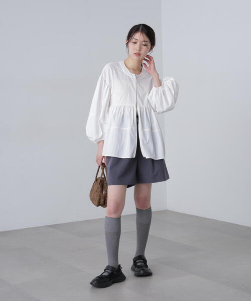 FREE'S MART(フリーズマート)の「◆ベルト付きダブルタックショートパンツ(その他パンツ・レディース・グレー/ブラック・SMALL/MEDIUM)」の11枚目の写真