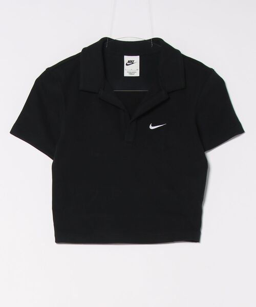 NIKE（ナイキ）の「《NIKEアパレル》ウィメンズ NSW エッセンシャル S/S ポロ（ポロシャツ・レディース・ライトブルー/ブラック×ホワイト/ホワイト系その他/ヘザーグレー/レッド系その他・XL/L/M/S/XS）」の3枚目の写真