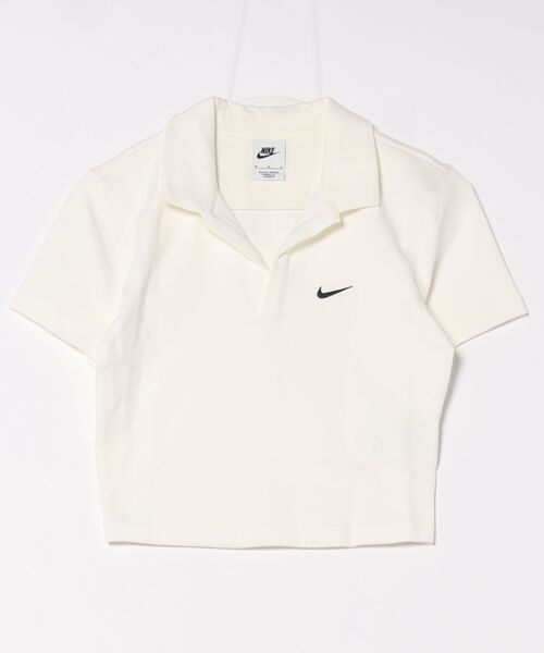 NIKE（ナイキ）の「《NIKEアパレル》ウィメンズ NSW エッセンシャル S/S ポロ（ポロシャツ・レディース・ライトブルー/ブラック×ホワイト/ホワイト系その他/ヘザーグレー/レッド系その他・XL/L/M/S/XS）」の2枚目の写真
