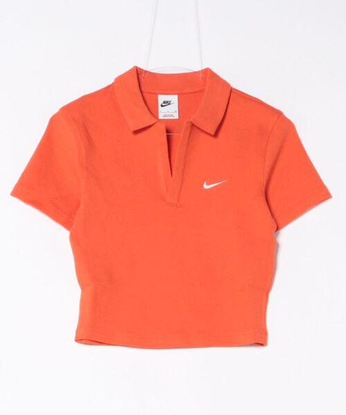 NIKE（ナイキ）の「《NIKEアパレル》ウィメンズ NSW エッセンシャル S/S ポロ（ポロシャツ・レディース・ライトブルー/ブラック×ホワイト/ホワイト系その他/ヘザーグレー/レッド系その他・XL/L/M/S/XS）」の5枚目の写真
