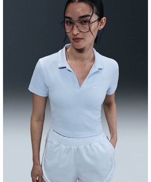 NIKE（ナイキ）の「《NIKEアパレル》ウィメンズ NSW エッセンシャル S/S ポロ（ポロシャツ・レディース・ライトブルー/ブラック×ホワイト/ホワイト系その他/ヘザーグレー/レッド系その他・XL/L/M/S/XS）」の18枚目の写真