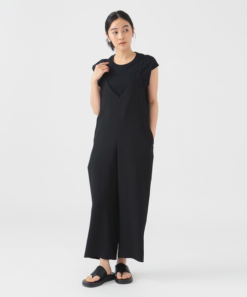 B:MING by BEAMS（ビーミングバイビームス）の「【セットアイテム】Tシャツ × サロペット セット (洗濯可)（ワンピース・レディース・ブラック/グリーン系その他/ネイビー・SMALL/MEDIUM）」の8枚目の写真
