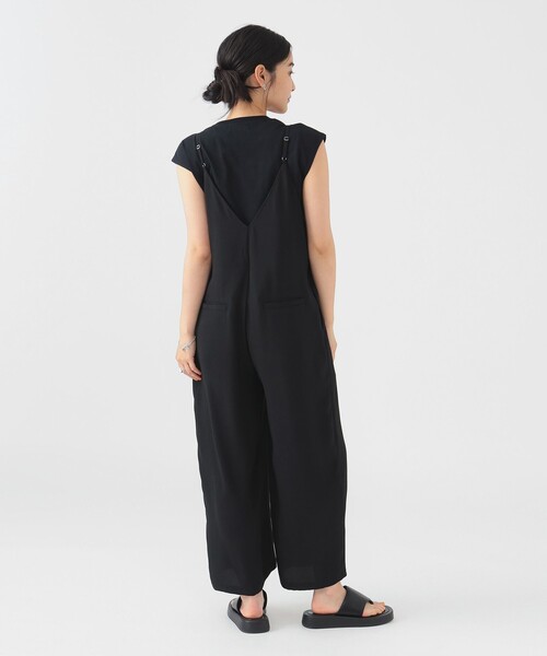 B:MING by BEAMS（ビーミングバイビームス）の「【セットアイテム】Tシャツ × サロペット セット (洗濯可)（ワンピース・レディース・ブラック/グリーン系その他/ネイビー・SMALL/MEDIUM）」の11枚目の写真