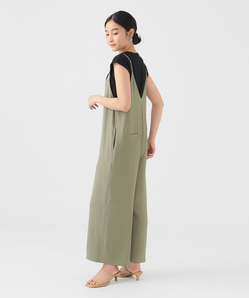 B:MING by BEAMS（ビーミングバイビームス）の「【セットアイテム】Tシャツ × サロペット セット (洗濯可)（ワンピース・レディース・ブラック/グリーン系その他/ネイビー・SMALL/MEDIUM）」の14枚目の写真