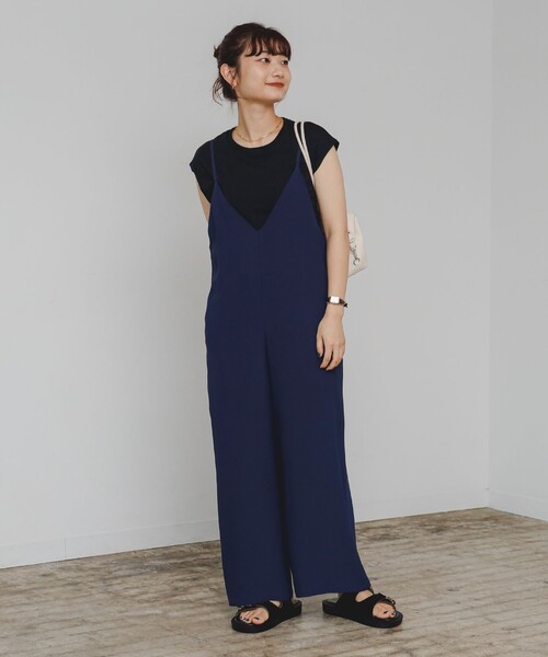 B:MING by BEAMS（ビーミングバイビームス）の「【セットアイテム】Tシャツ × サロペット セット (洗濯可)（ワンピース・レディース・ブラック/グリーン系その他/ネイビー・SMALL/MEDIUM）」の17枚目の写真