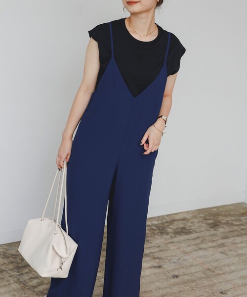 B:MING by BEAMS（ビーミングバイビームス）の「【セットアイテム】Tシャツ × サロペット セット (洗濯可)（ワンピース・レディース・ブラック/グリーン系その他/ネイビー・SMALL/MEDIUM）」の18枚目の写真