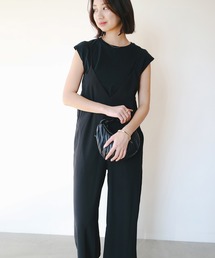 【セットアイテム】Tシャツ × サロペット セット (洗濯可)