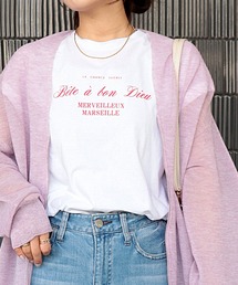 ロールアップスリーブ ロゴTシャツ