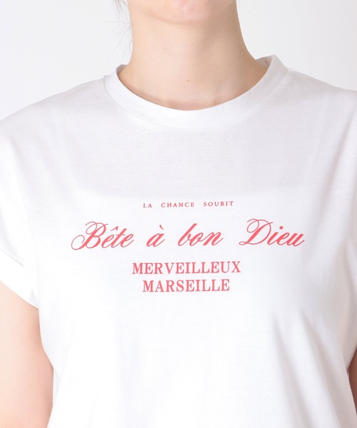 Jines(ジネス)の「ロールアップスリーブ ロゴTシャツ(Tシャツ/カットソー・レディース・ベージュ/ホワイト/チャコールグレー・38)」の20枚目の写真