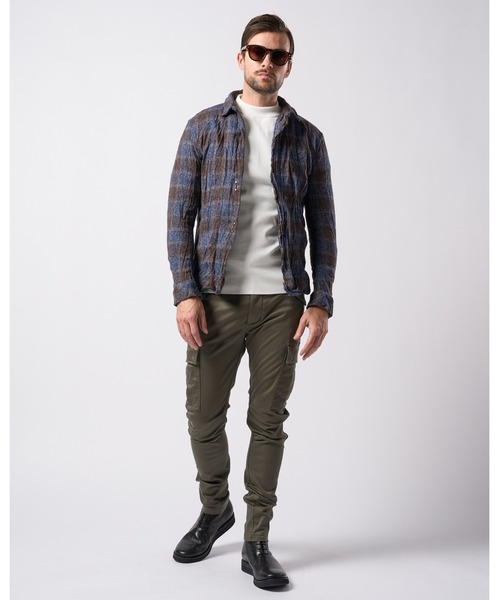 wjk(ダヴルジェイケイ)の「2-hook tweedy check(シャツ/ブラウス・メンズ・ブラック/ブルー/グリーン・SMALL/MEDIUM/LARGE/X-LARGE)」の16枚目の写真