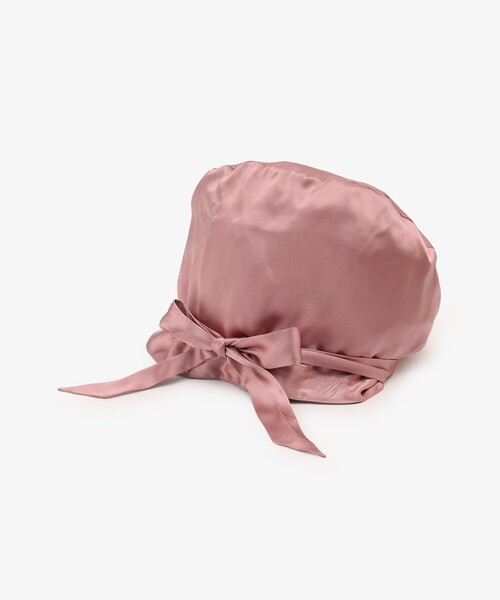 Afternoon Tea（アフタヌーンティー）の「ロゴシルクナイトキャップ/ヴェロニカ・ハリム（その他ルームウェア・レディース・ベージュ/ピンク・ONE SIZE）」の4枚目の写真