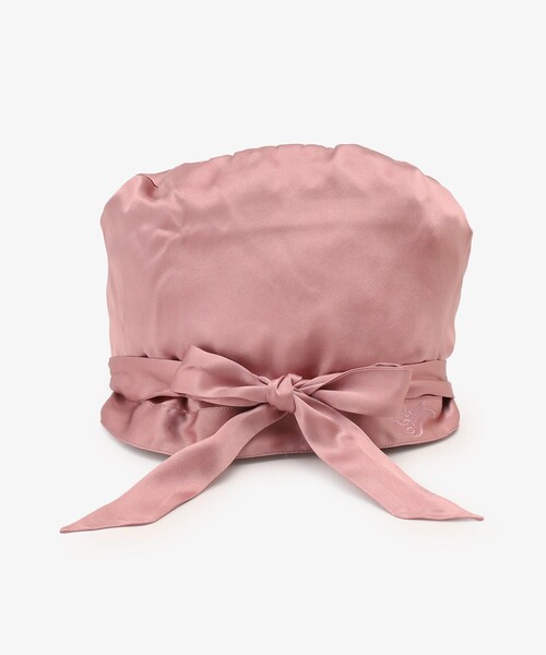 Afternoon Tea（アフタヌーンティー）の「ロゴシルクナイトキャップ/ヴェロニカ・ハリム（その他ルームウェア・レディース・ベージュ/ピンク・ONE SIZE）」の5枚目の写真