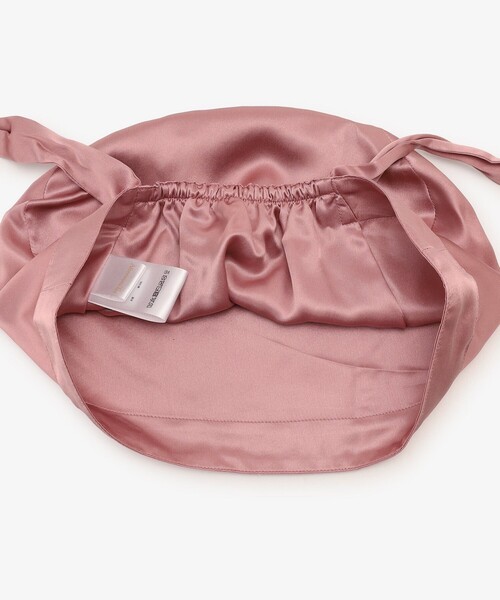 Afternoon Tea（アフタヌーンティー）の「ロゴシルクナイトキャップ/ヴェロニカ・ハリム（その他ルームウェア・レディース・ベージュ/ピンク・ONE SIZE）」の9枚目の写真