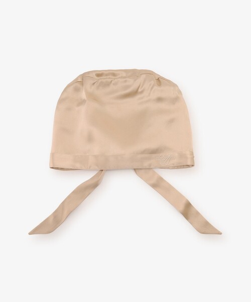 Afternoon Tea（アフタヌーンティー）の「ロゴシルクナイトキャップ/ヴェロニカ・ハリム（その他ルームウェア・レディース・ベージュ/ピンク・ONE SIZE）」の19枚目の写真